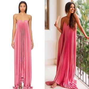 L’IDEE Black Tie Gown Maxi Dress in Dusty Rose Size US 8 / Large